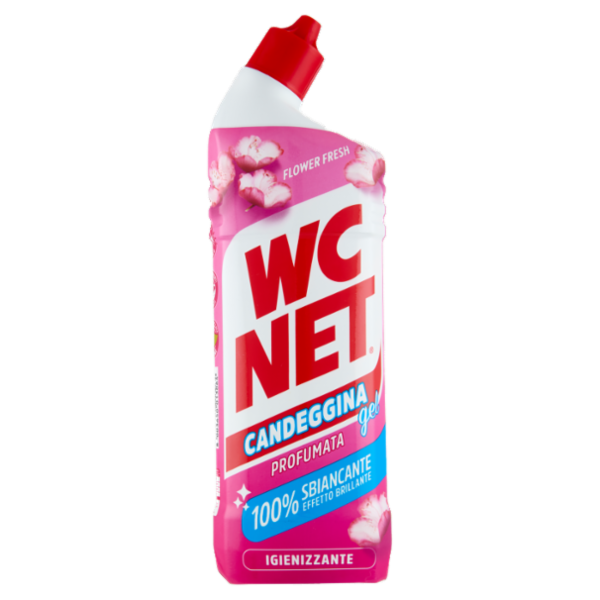 Wc Net - Candeggina Gel Profumata, Detergente per Sanitari e Superfici, Flower Fresh, 800 ml
