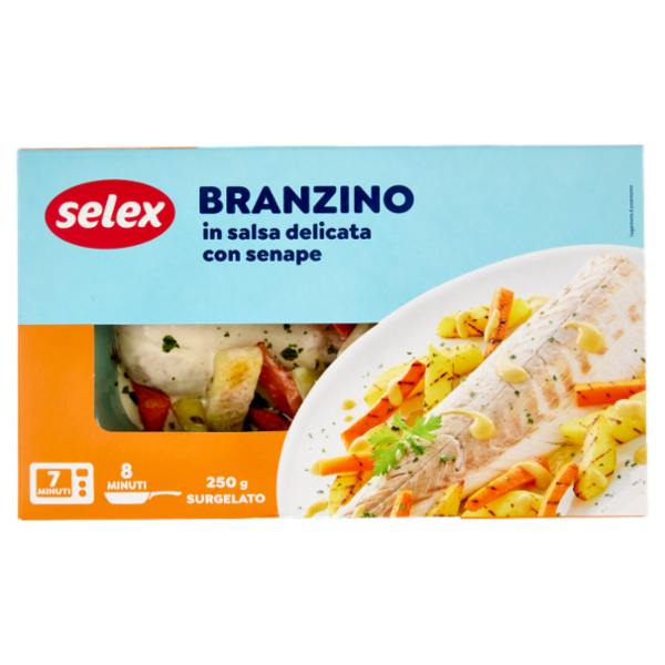 Selex Branzino In Salsa Delicata con Senape Surgelato In Vaschetta 250 g