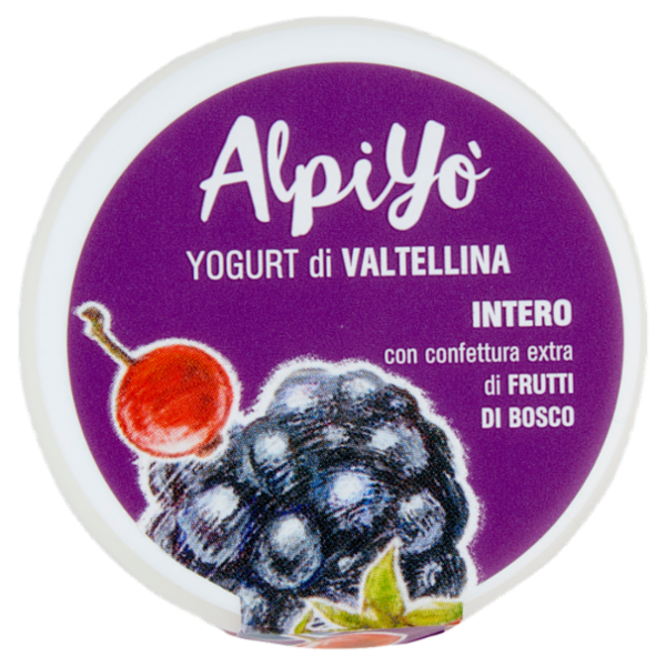 AlpiYò Valtellina Yogurt di Montagna con Confettura Extra di Frutti di Bosco 125 g