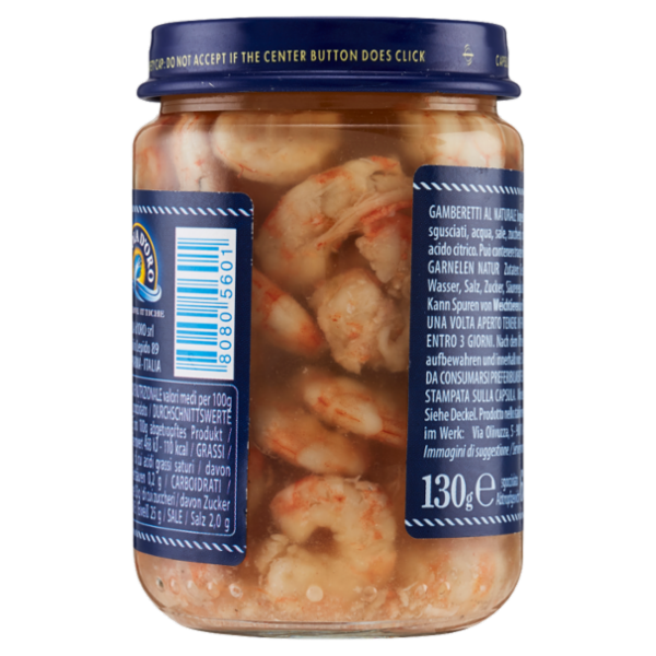 L'isola d'Oro Gamberetti al Naturale 130 g