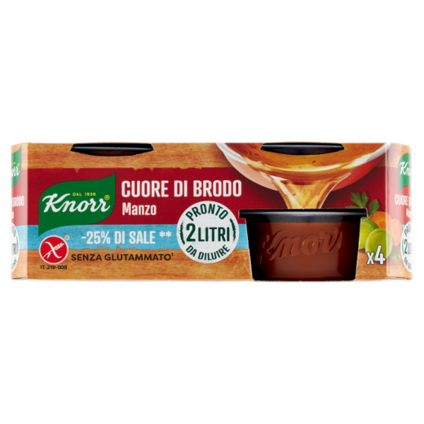 Knorr Cuore di Brodo Manzo -25% di Sale ** 4 x 28 g