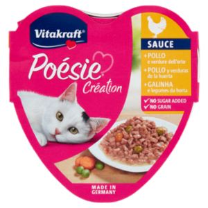 Vitakraft Poésie Création Sauce + Pollo e Verdure Dell'orto 85 g