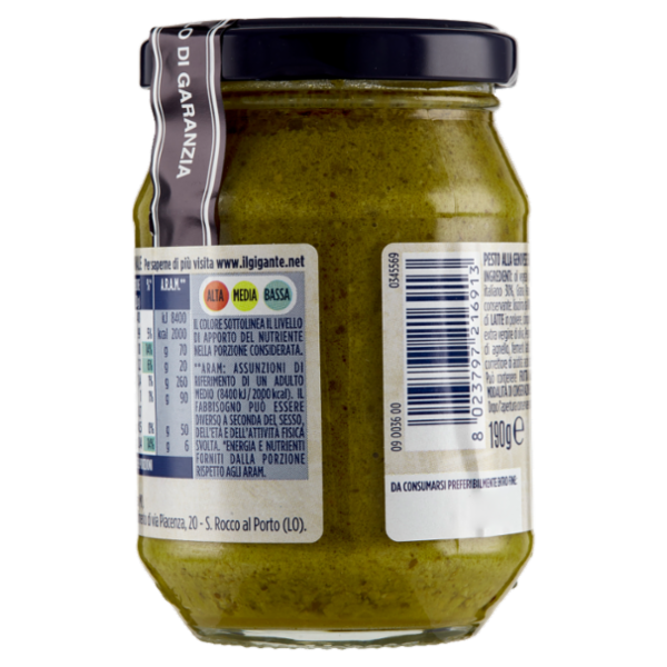 IL GIGANTE Pesto alla Genovese Senza Aglio 190 g