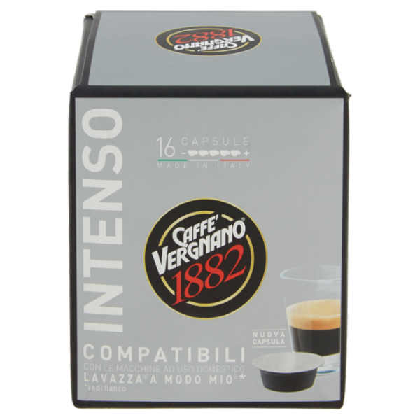 Caffè Vergnano 1882 Intenso Capsule Compatibili Lavazza a Modo Mio 16 x 7,5 g