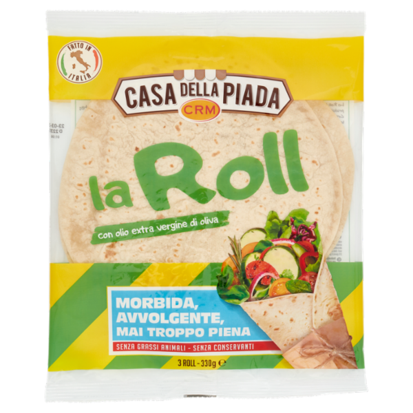 Casa della Piada la Roll con olio extra vergine di oliva 3 Roll 330 g