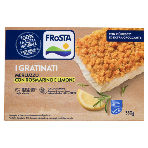 Frosta Merluzzo Gratinato con Rosmarino e Limone 360 g