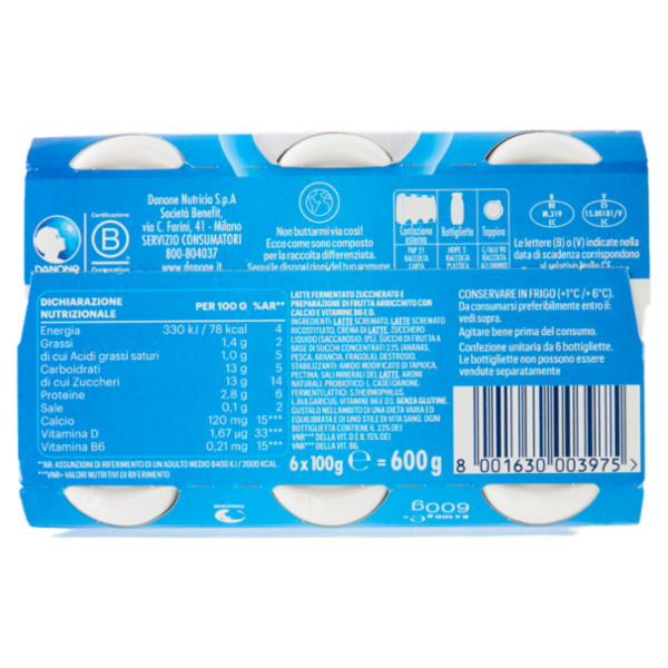 Actimel multifrutti 6 x 100 g