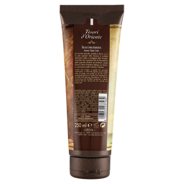 Tesori d'Oriente Doccia Crema Aromatica Vaniglia e Zenzero del Madagascar 250 ml