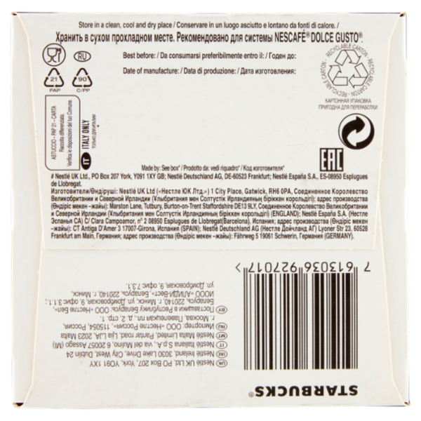 STARBUCKS Cappuccino by Nescafé Dolce Gusto 12 capsule 120 g