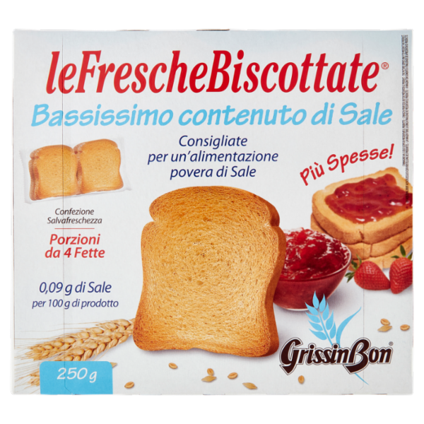 GrissinBon leFrescheBiscottate Bassissimo contenuto di Sale 250 g
