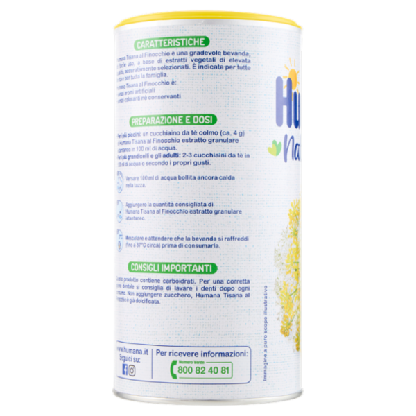 Humana Tisana al Finocchio Estratto Granulare Istantaneo 200 g