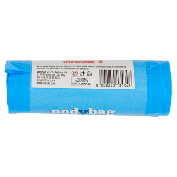 virosac nodybag Sacco Rifiuti al profumo di limone 52x54 cm 30 Litri 15 pz