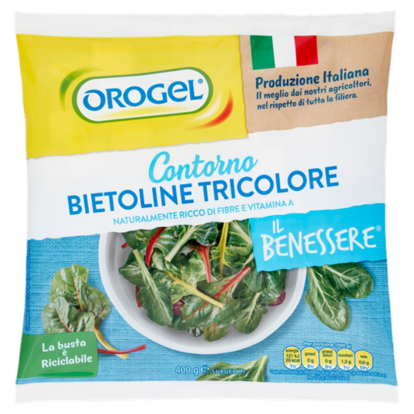 Orogel Il Benessere Contorno Bietoline Tricolore Surgelati 400 g