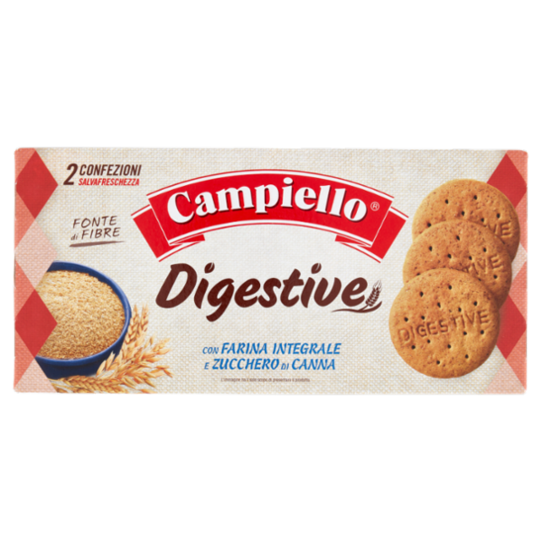 Campiello Digestive con Farina Integrale e Zucchero di Canna 380 g