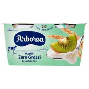 Arborea Yogurt Zero Grassi Kiwi Cereali 2 x 125 g