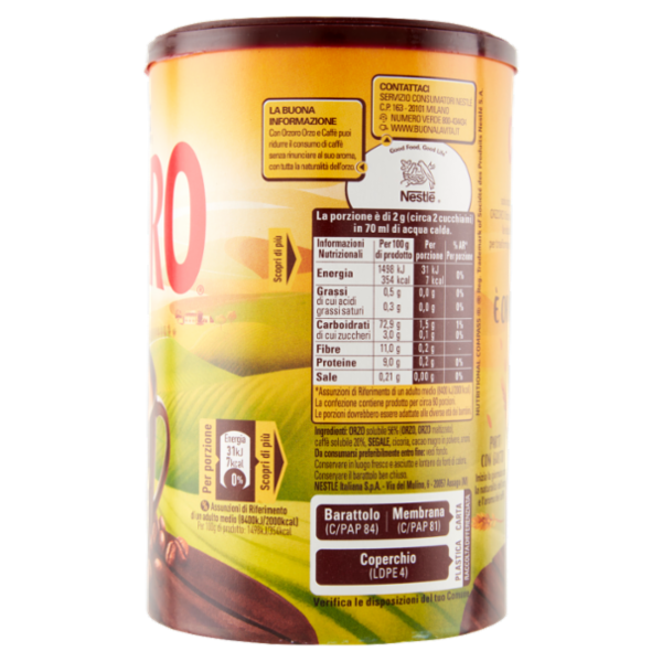NESTLÉ ORZORO Orzo e Caffè Solubile barattolo 120 g