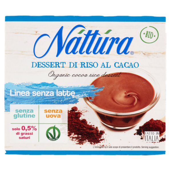 Náttúra Dessert di Riso al Cacao Bio 4 x 100 g