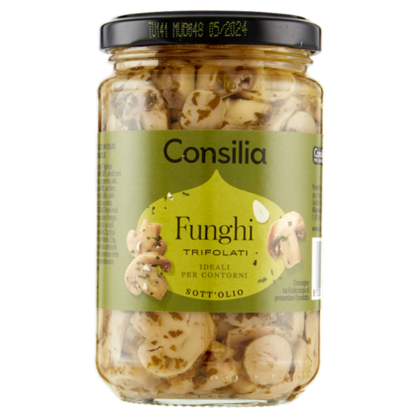 Consilia Funghi Champignon Trifolati in Olio di Semi di Girasole 285 g