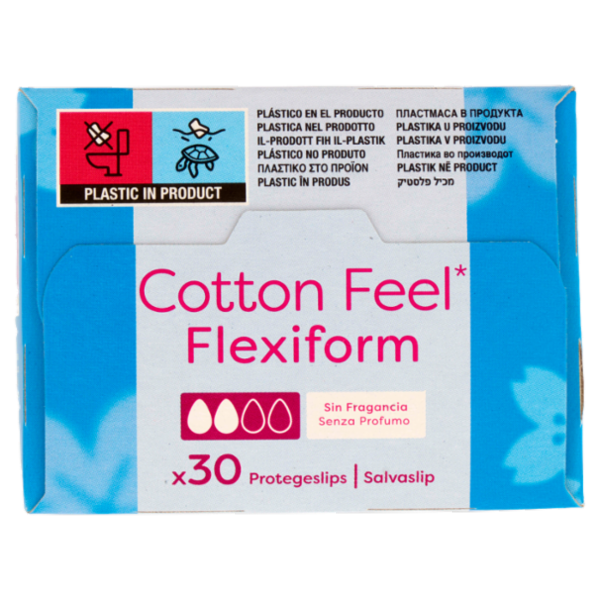 Carefree Cotton Feel* Flexiform Senza Profumo Salvaslip 30 pz