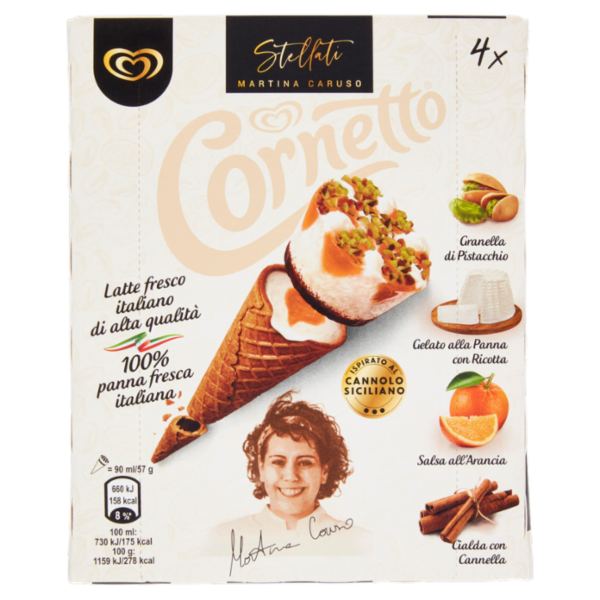 Cornetto Algida Stellati Martina Caruso 4 x 57 g