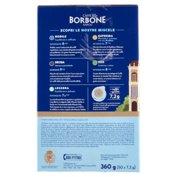 Caffè Borbone Miscela Nobile Cialde Compostabili 50 x 7,2 g