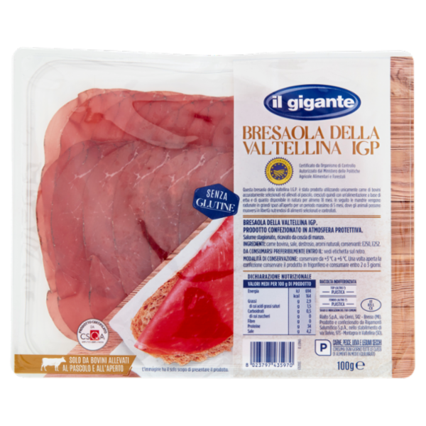 IL GIGANTE Bresaola della Valtellina IGP 100 g