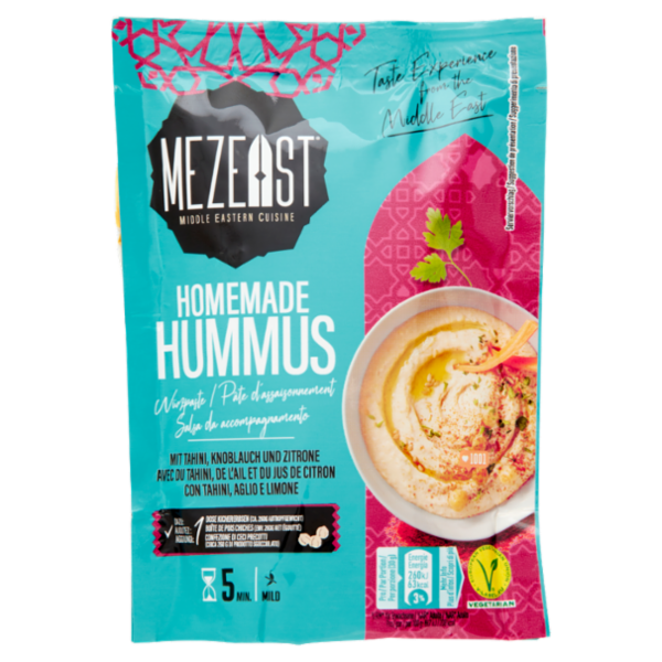 MEZEAST MIDDLE EASTERN CUISINE HOMEMADE HUMMUS preparato per hummus di ceci in pasta 90g