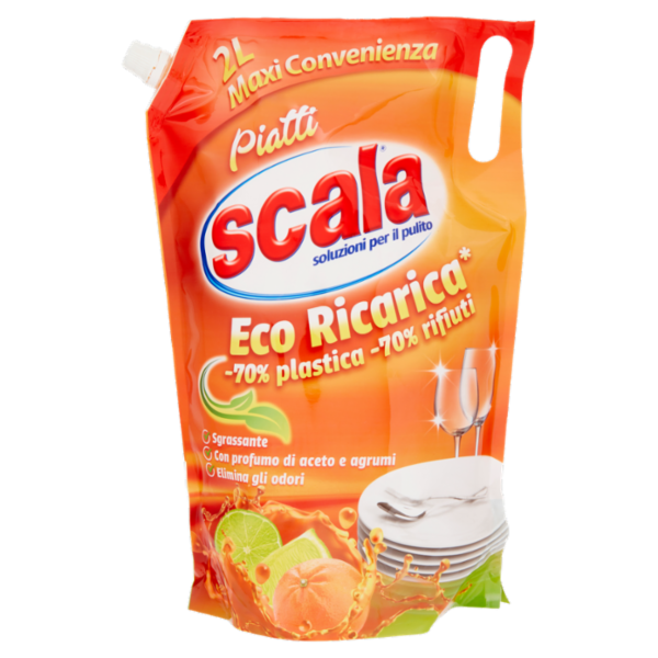 scala Piatti Eco Ricarica* con profumo di aceto e agrumi 2 Litri