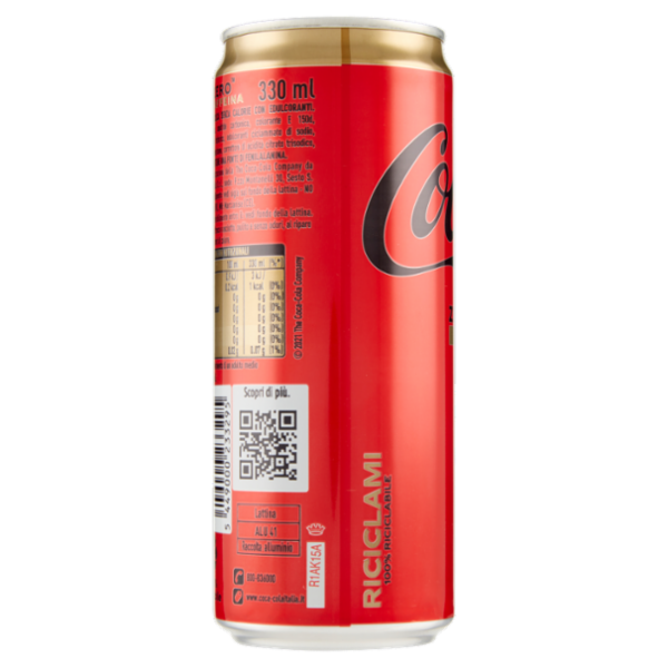 COCA-COLA Zero Zuccheri Senza Caffeina 330 ml (lattina)