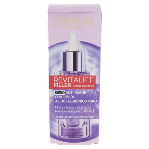 L'Oréal Paris Siero Rimpolpante Revitalift Filler anti-rughe in pipetta, 30 ml
