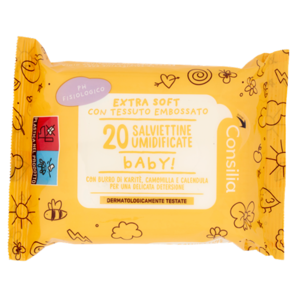 Consilia Salviettine Detergenti per Bimbo Extra Soft 20 pezzi