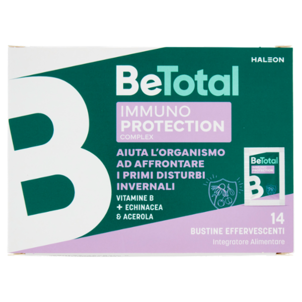 BeTotal Immuno Protection Vitamina B, Echinacea, Acerola, Supporto per Difese Immunitarie 14 Bst 49g