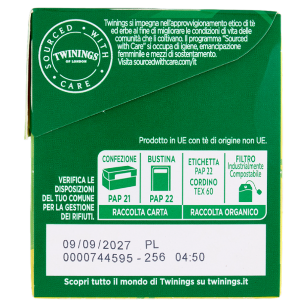 Twinings Tè Verde Aromatizzato Limone 25 x 2 g