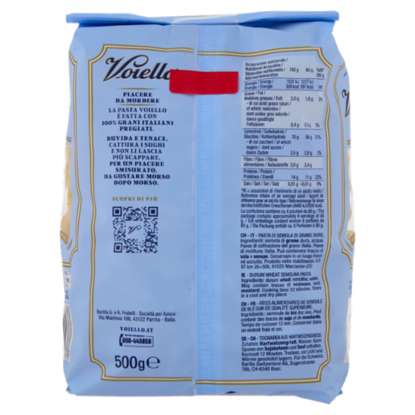 Voiello Pasta La Tofarella N°138 grano Aureo 100% italiano Trafilata bronzo 500g