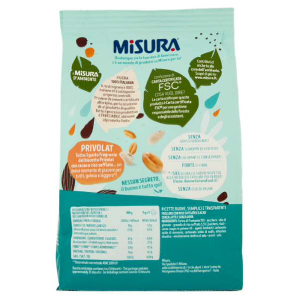 Misura Privolat Cacao e Riso Soffiato 320 g