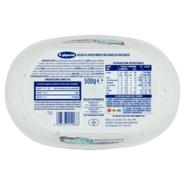 IL GIGANTE Gelato Cioccomenta 500 g