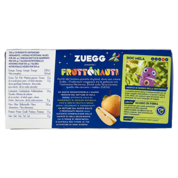 Zuegg Solo Ingredienti naturali* Succo e Polpa di Mela 3 x 200 ml