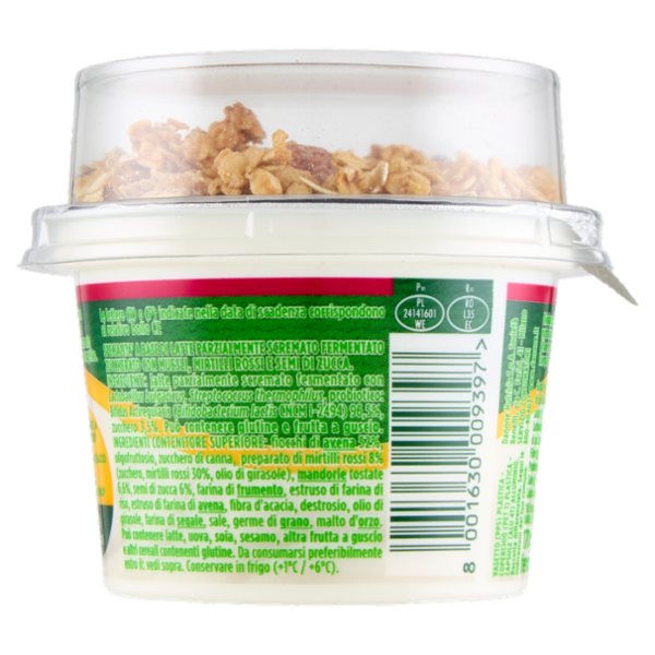 ACTIVIA Mix&Go con Probiotico Bifidus, Yogurt con Muesli, Semi di Zucca e Mirtilli rossi, 170g