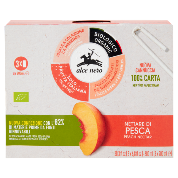alce nero Nettare di Pesca 3 x 200 ml