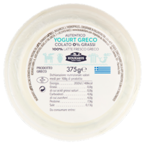 Koukaki Dairy Farm Yogurt Greco Colato 0% Grassi 375 g