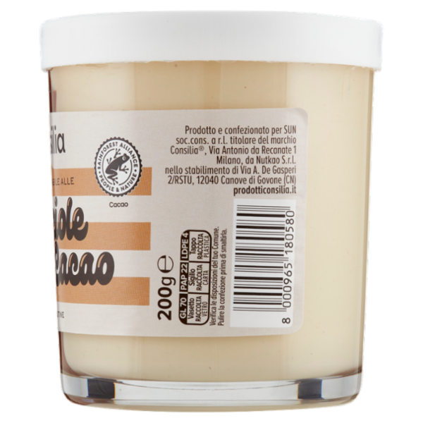 Consilia Crema Spalmabile Bigusto alle Nocciole, Latte e Cacao 200 g
