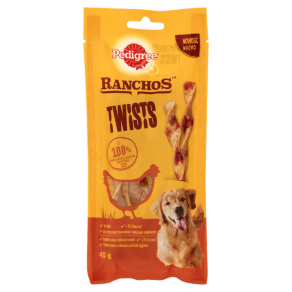 Pedigree Ranchos Twists 100% Petto di Pollo 40 g