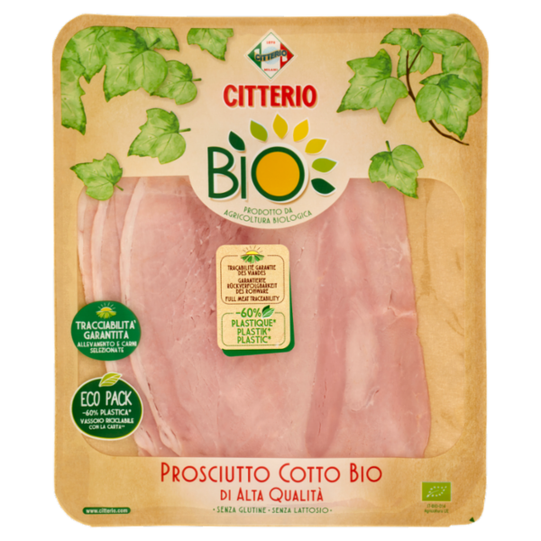 Citterio Bio Prosciutto Cotto Bio di Alta Qualità 100 g