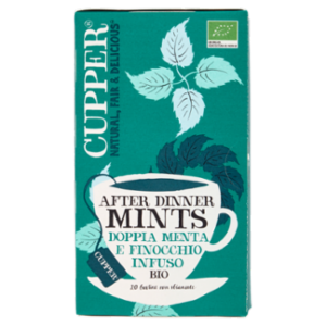CUPPER After Dinner Mints Infuso Biologico Doppia Menta e Finocchio, Tisana Digestiva 20 Bustine 38g