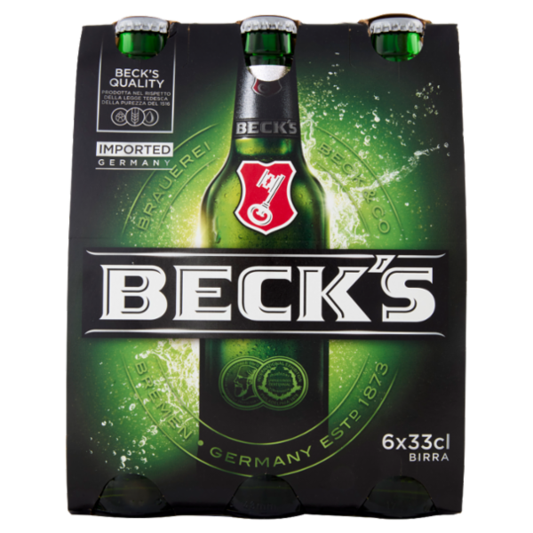 BECK'S Birra pilsner tedesca bottiglia 6x33cl