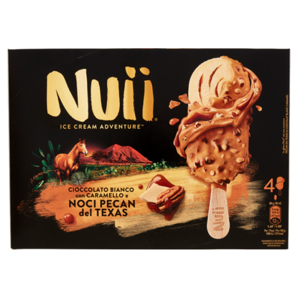 Nuii Cioccolato Bianco Con Caramello E Noci Pecan Del Texas X4