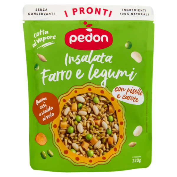 pedon I Pronti Farro e Fagioli con piselli e carote 220 g