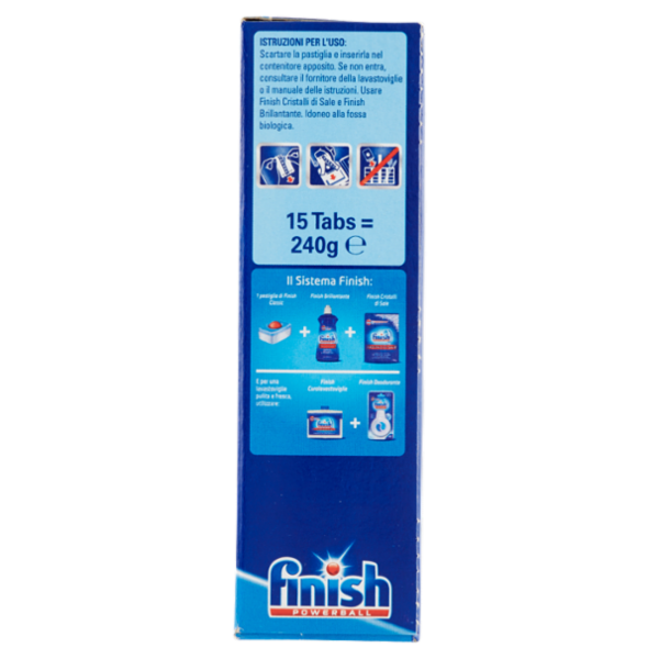 Finish Classic Lemon pastiglie lavastoviglie 15 lavaggi 240 g