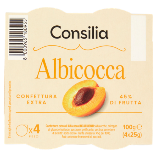 Consilia Confettura di Albicocche 4x25 g