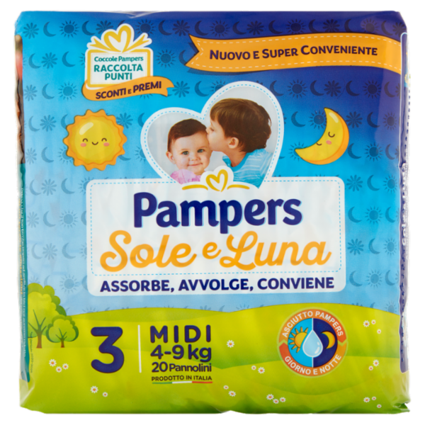 Pampers Sole e Luna 3 Midi 20 pz